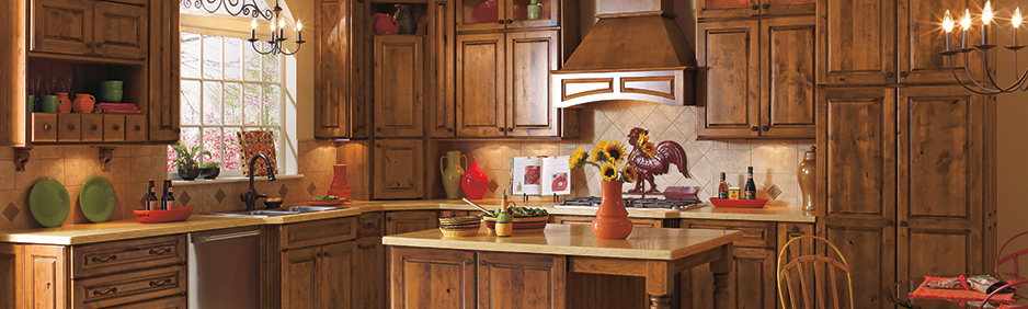 Kitchen with Rustic Design Style - Diamond Cabinets