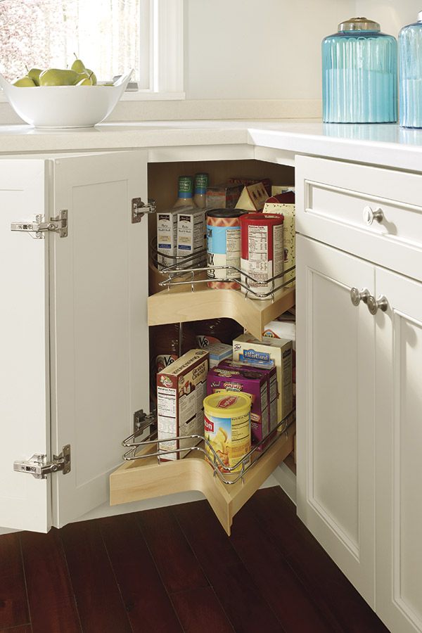 Lazy susan cabinet with pull out